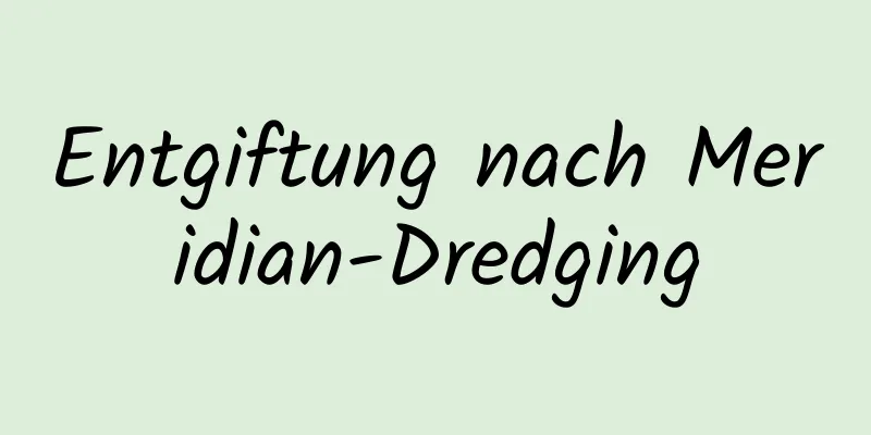 Entgiftung nach Meridian-Dredging