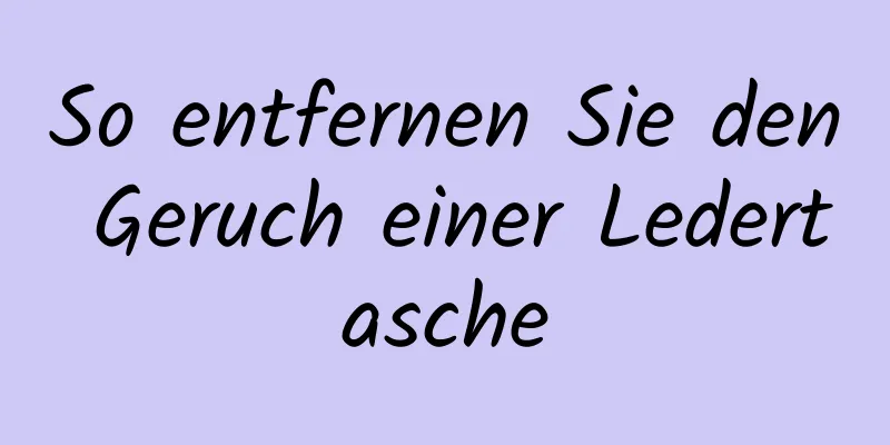So entfernen Sie den Geruch einer Ledertasche