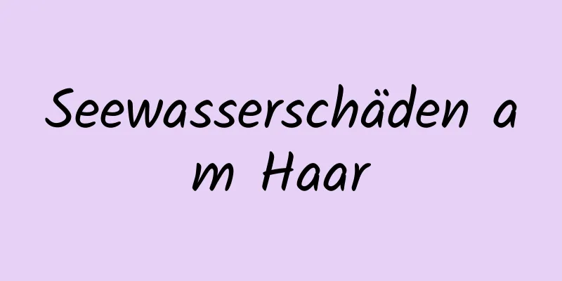 Seewasserschäden am Haar