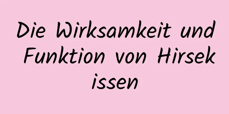 Die Wirksamkeit und Funktion von Hirsekissen