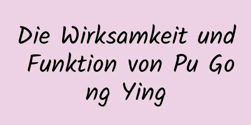 Die Wirksamkeit und Funktion von Pu Gong Ying