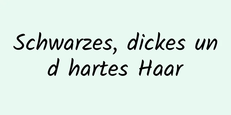 Schwarzes, dickes und hartes Haar