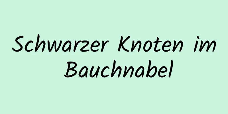 Schwarzer Knoten im Bauchnabel
