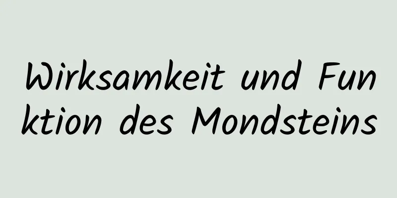 Wirksamkeit und Funktion des Mondsteins