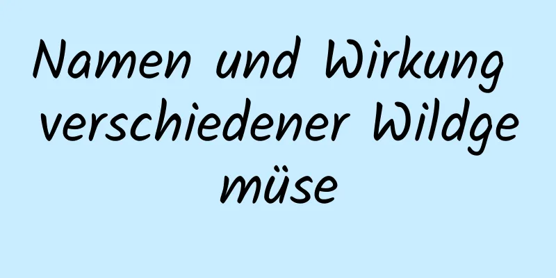 Namen und Wirkung verschiedener Wildgemüse