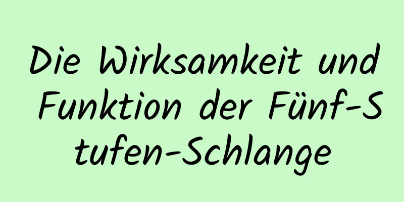 Die Wirksamkeit und Funktion der Fünf-Stufen-Schlange