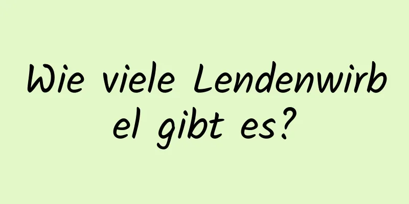 Wie viele Lendenwirbel gibt es?