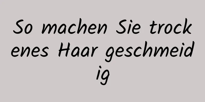 So machen Sie trockenes Haar geschmeidig