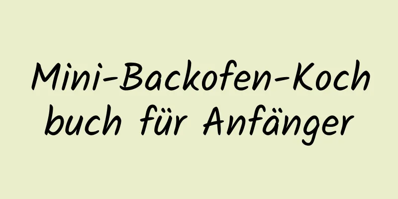 Mini-Backofen-Kochbuch für Anfänger