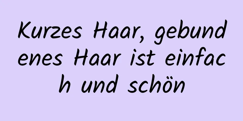 Kurzes Haar, gebundenes Haar ist einfach und schön