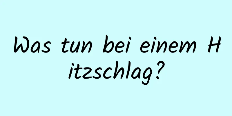 Was tun bei einem Hitzschlag?
