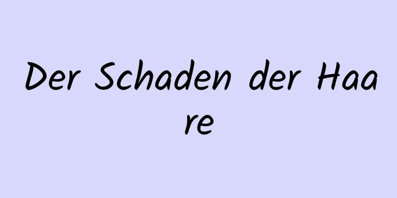 Der Schaden der Haare