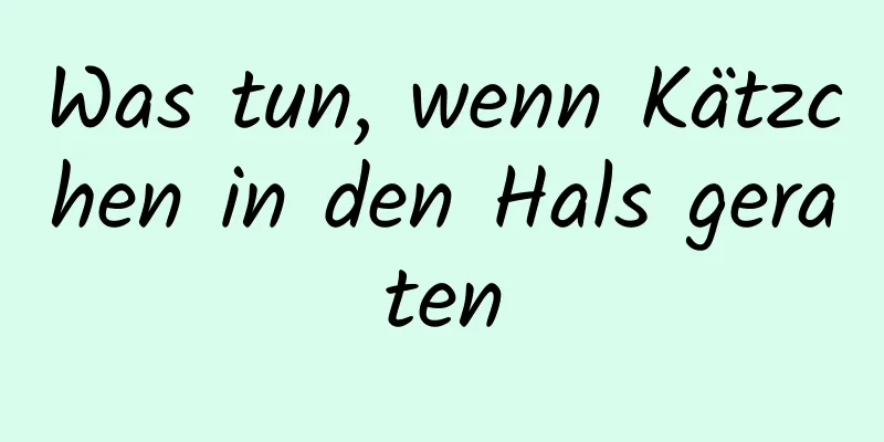 Was tun, wenn Kätzchen in den Hals geraten