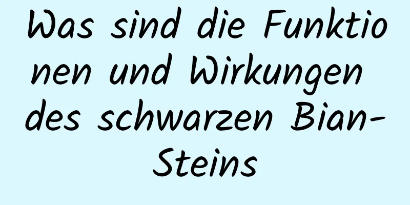 Was sind die Funktionen und Wirkungen des schwarzen Bian-Steins