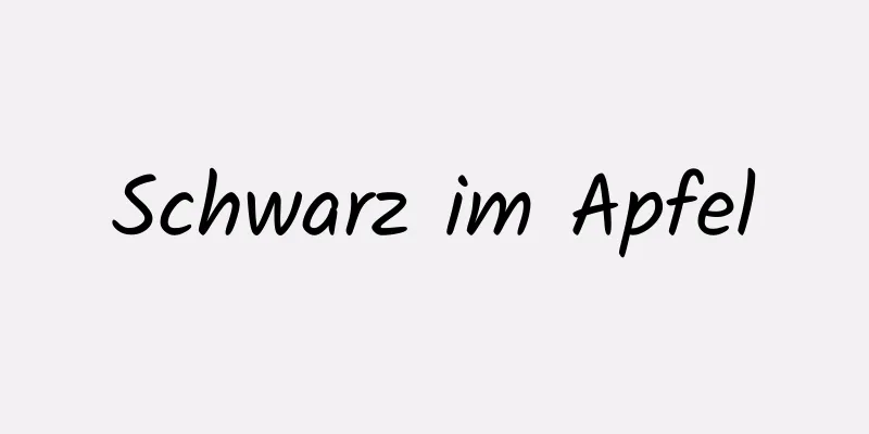 Schwarz im Apfel