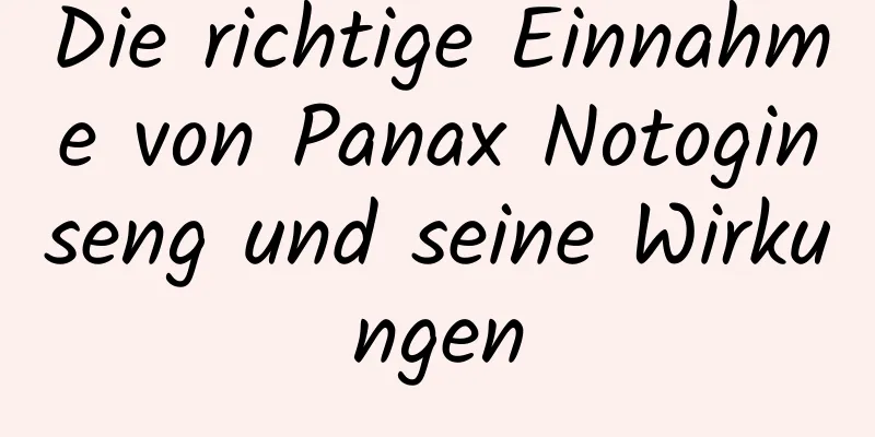 Die richtige Einnahme von Panax Notoginseng und seine Wirkungen