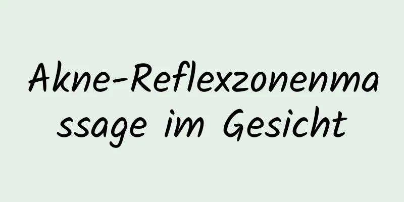 Akne-Reflexzonenmassage im Gesicht