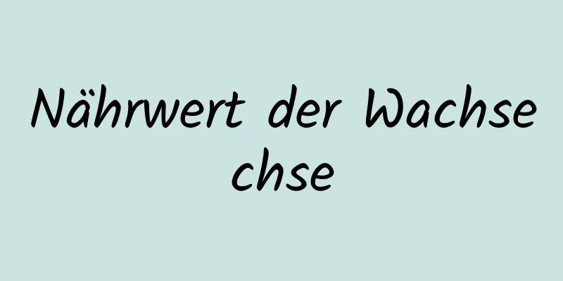 Nährwert der Wachsechse