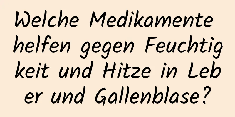 Welche Medikamente helfen gegen Feuchtigkeit und Hitze in Leber und Gallenblase?
