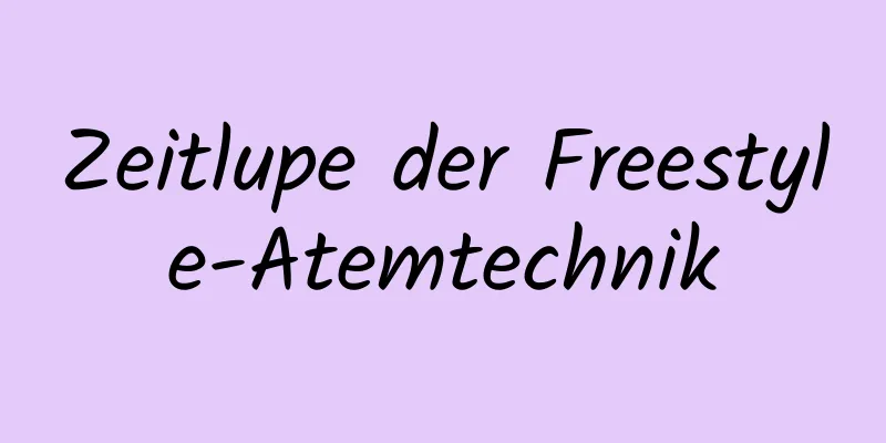 Zeitlupe der Freestyle-Atemtechnik