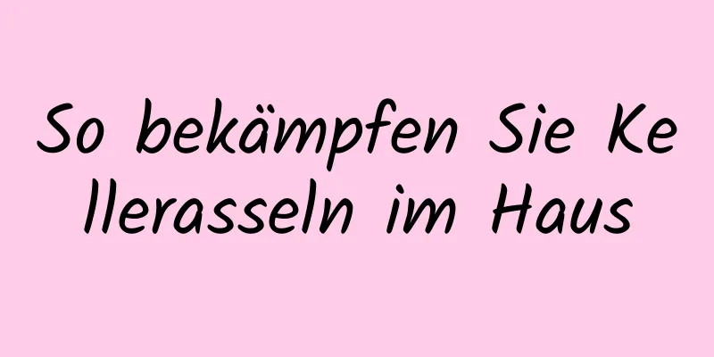 So bekämpfen Sie Kellerasseln im Haus