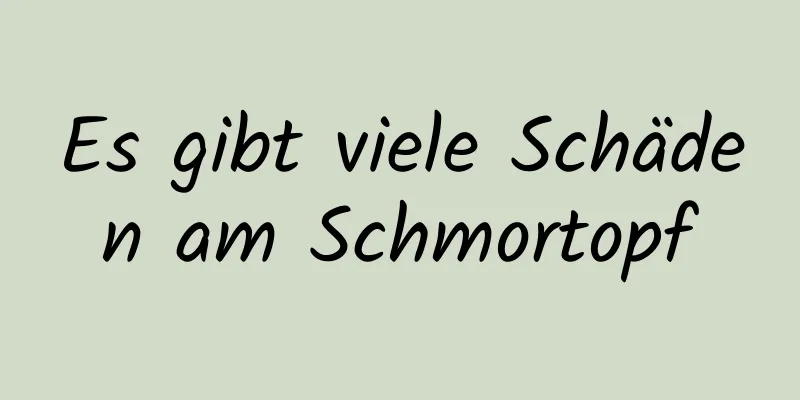 Es gibt viele Schäden am Schmortopf