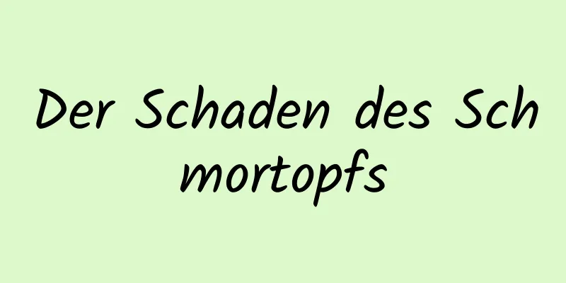 Der Schaden des Schmortopfs
