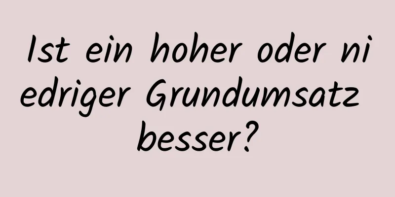 Ist ein hoher oder niedriger Grundumsatz besser?