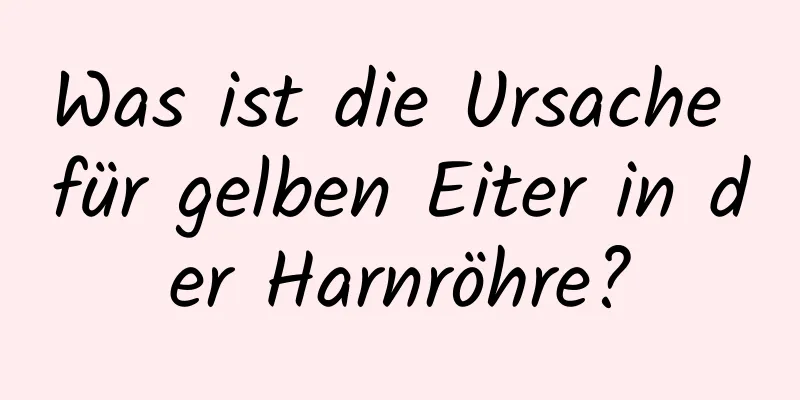 Was ist die Ursache für gelben Eiter in der Harnröhre?