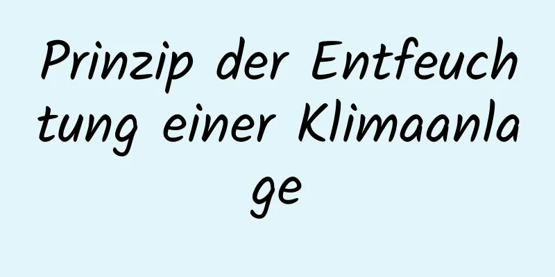 Prinzip der Entfeuchtung einer Klimaanlage