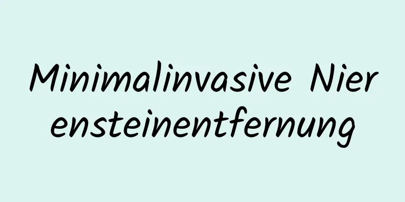 Minimalinvasive Nierensteinentfernung
