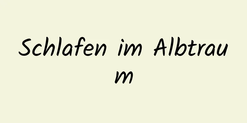 Schlafen im Albtraum