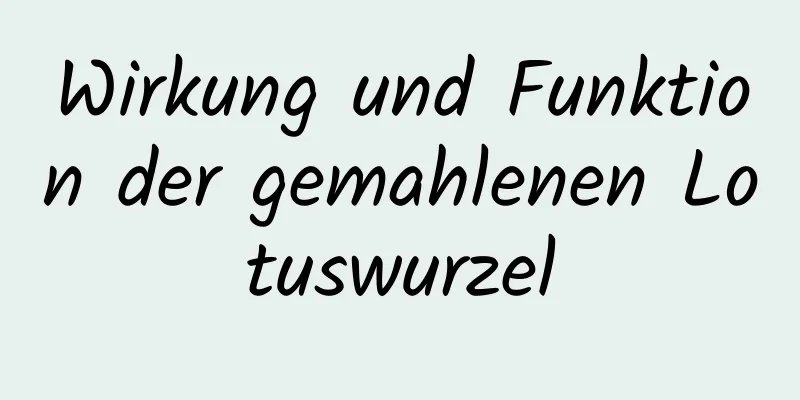 Wirkung und Funktion der gemahlenen Lotuswurzel