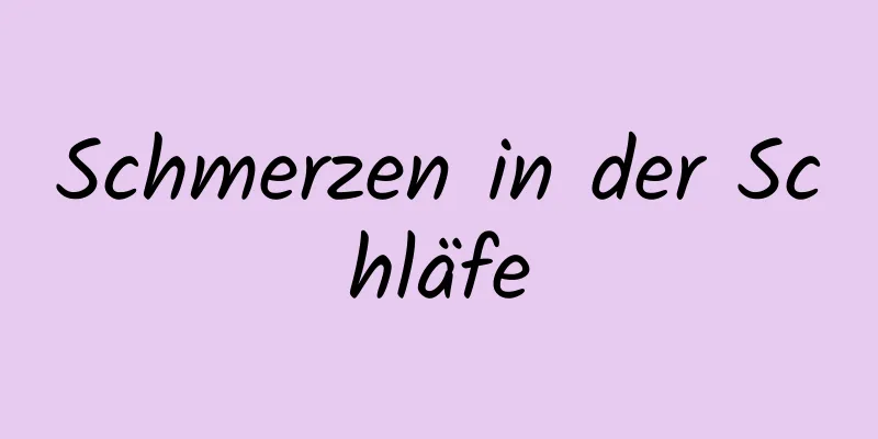 Schmerzen in der Schläfe
