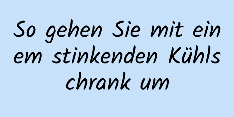 So gehen Sie mit einem stinkenden Kühlschrank um
