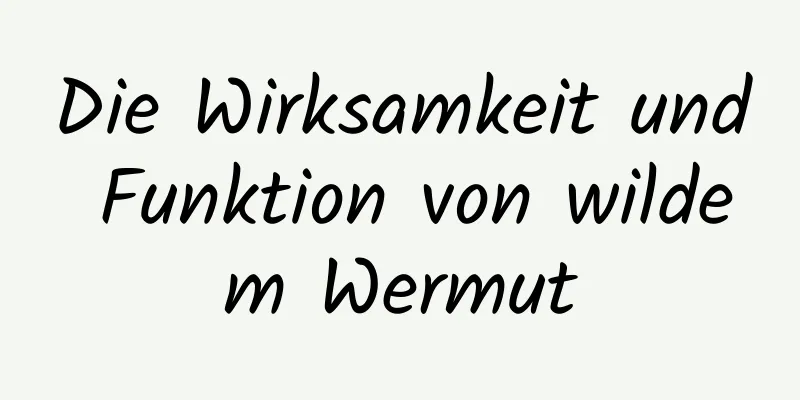 Die Wirksamkeit und Funktion von wildem Wermut