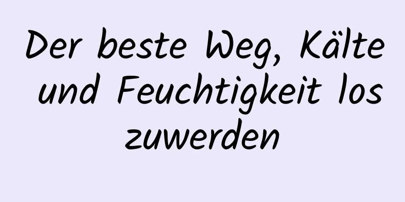 Der beste Weg, Kälte und Feuchtigkeit loszuwerden