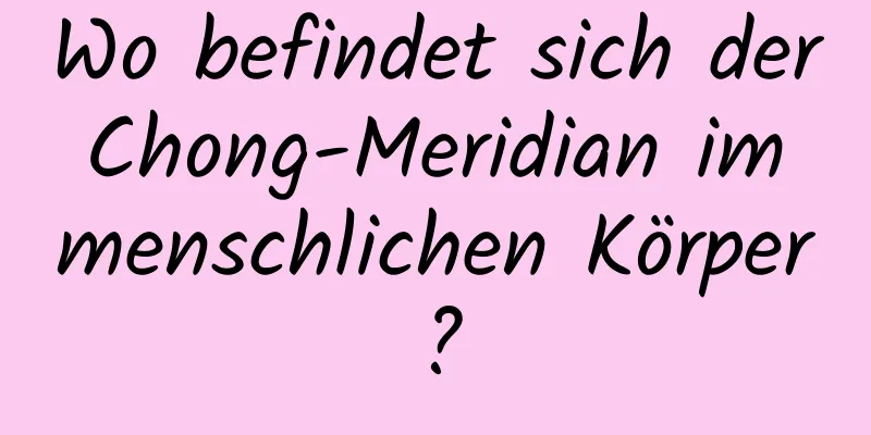 Wo befindet sich der Chong-Meridian im menschlichen Körper?