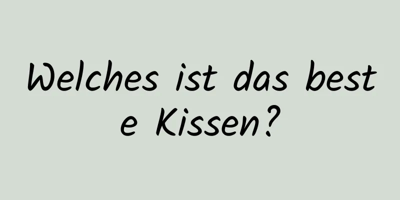 Welches ist das beste Kissen?