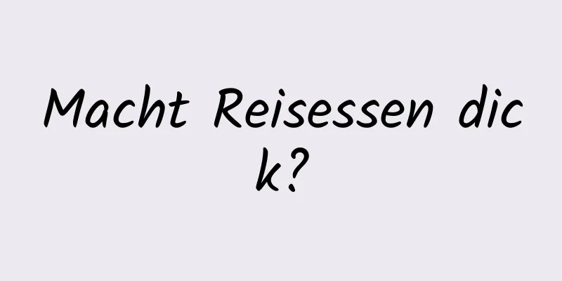 Macht Reisessen dick?