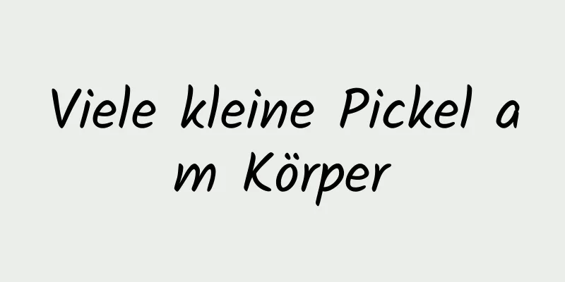 Viele kleine Pickel am Körper