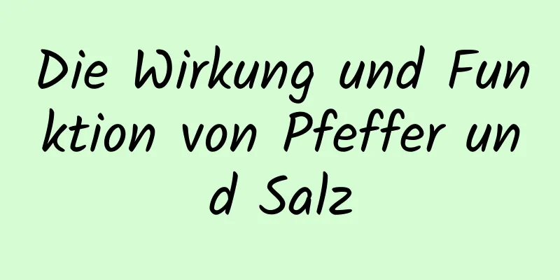 Die Wirkung und Funktion von Pfeffer und Salz