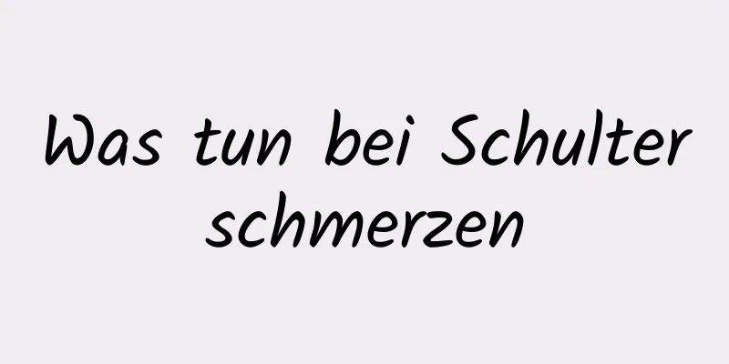 Was tun bei Schulterschmerzen