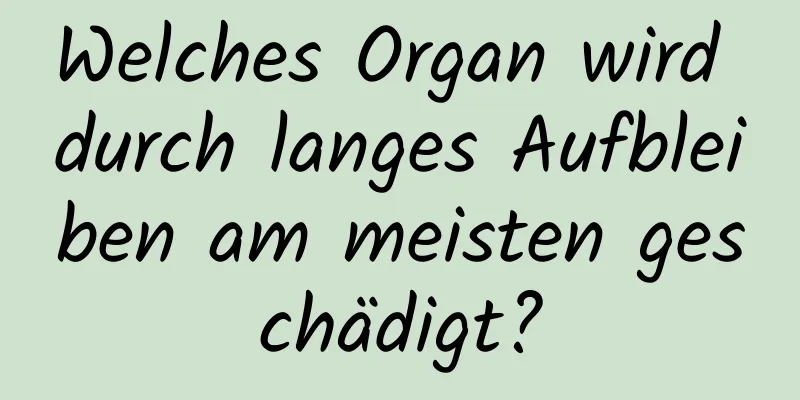 Welches Organ wird durch langes Aufbleiben am meisten geschädigt?