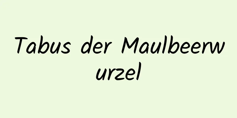 Tabus der Maulbeerwurzel