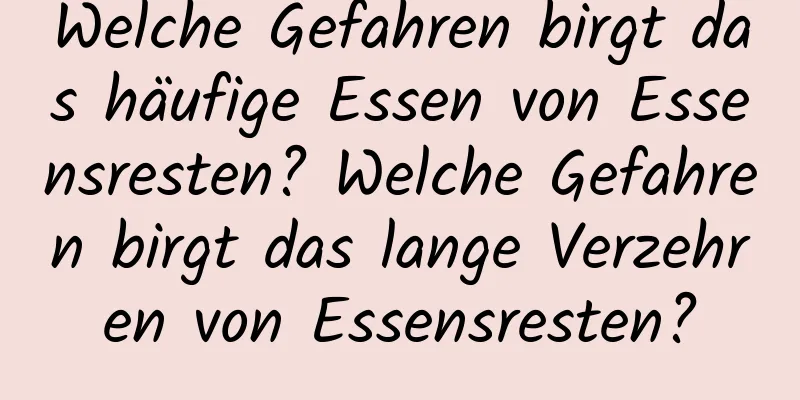 Welche Gefahren birgt das häufige Essen von Essensresten? Welche Gefahren birgt das lange Verzehren von Essensresten?