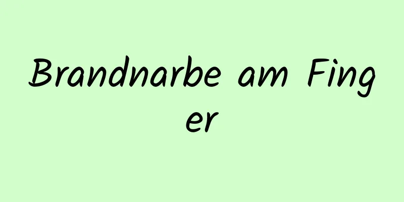 Brandnarbe am Finger