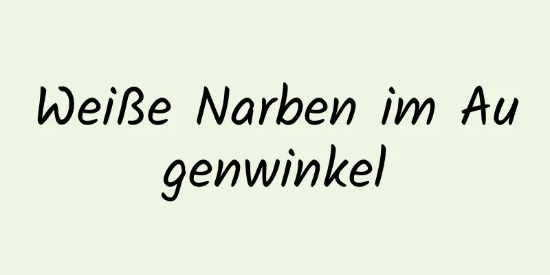 Weiße Narben im Augenwinkel