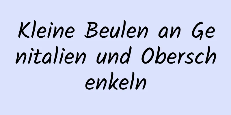 Kleine Beulen an Genitalien und Oberschenkeln