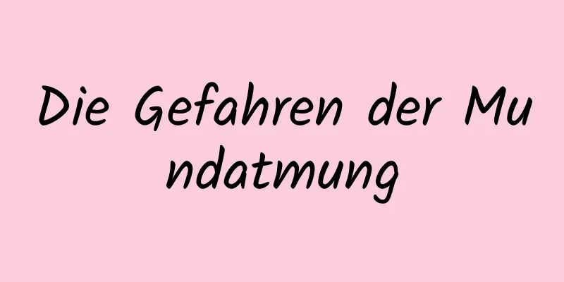 Die Gefahren der Mundatmung